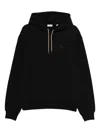 Burberry Black Sweatshirt With Check-pattern Inserts In Black