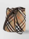 Burberry Medium Bucket Bag With Check Pattern