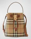 Burberry Mini Bucket Handbag With Monogram Detail In Vntg Chkbriar Brown