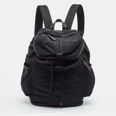 Pre-owned Burberry Drawstring Pocket Black Nylon Backpack