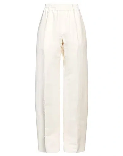 Burberry Drawstring Straight-leg Pants In White