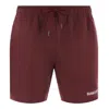Burberry Ekd Motif Cotton Shorts In Red