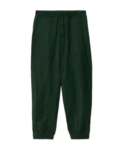 Burberry Equestrian Knight Patch Track Pants In Green