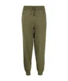 Burberry Monogram-motif Wool-cashmere Blend Jogging Pants In Green