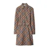 Burberry Waist Belted Shirt Dress With Checked Pattern
