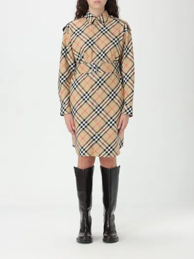 BURBERRY DRESS BURBERRY WOMAN COLOR BEIGE,F54287022