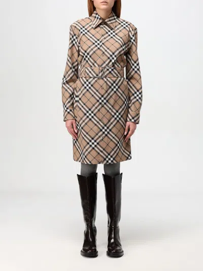 BURBERRY DRESS BURBERRY WOMAN COLOR BEIGE,F89022022