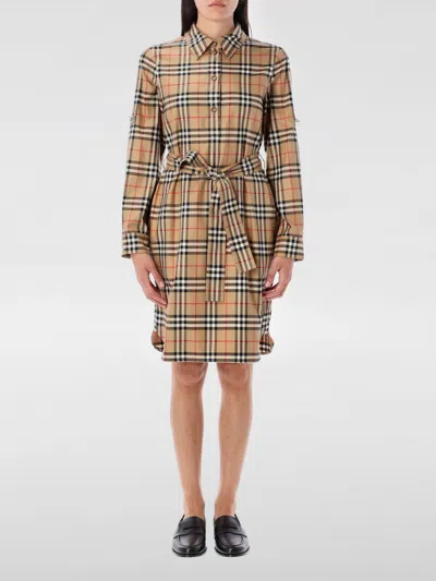 BURBERRY DRESS BURBERRY WOMAN COLOR BEIGE,H16823022