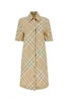 Burberry Signature Check Button-front Shirtdress In Multicolor