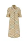 Burberry Signature Check Button-front Shirtdress In Multicolor