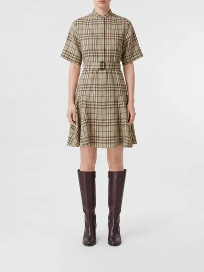 Burberry Dress Woman In Multi