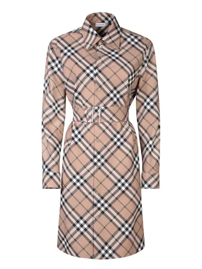 Burberry Dresses In Neutral