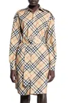 Burberry Ladies Vintage Check Stretch Cotton Button-down Collar Shirt In Beige