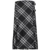 Burberry Wool Kilt Dress With Check Motif In Black