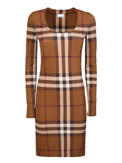 Burberry Dresses In Brown