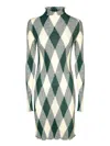 Burberry Cotton-silk Blend Dress In Green