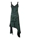 Burberry Green Pattern Dress In Green