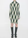 Burberry Cotton-silk Blend Dress In Green