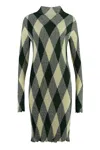 Burberry Cotton-silk Blend Dress In Green