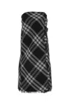 Burberry Midi Dress With Check Pattern In Multicolor