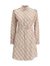 Burberry Archive Check Midi Dress In Multicolour