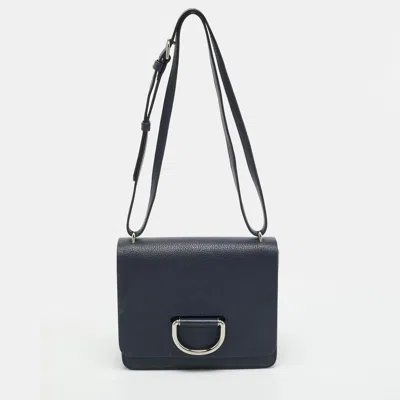 Pre-owned Burberry D-ring Blue Leather Shoulder Bag