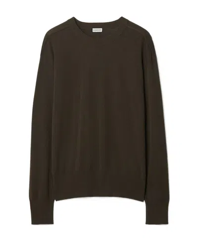 Burberry Drop-shoulder Wool Jumper In Black