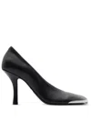 Burberry Pointed Toe Stiletto Metal Detail In Black