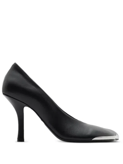 Burberry 90mm Lf Duck Leather Pumps In Black
