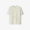 Burberry Cotton Duck T-shirt In Chalk