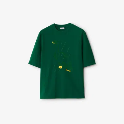 Burberry Duck Cotton T-shirt In Ivy
