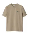 Burberry Duck-embroidered Cotton T-shirt In Nude