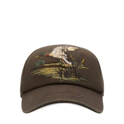 Burberry Duck Gabardine Baseball Cap In Brown