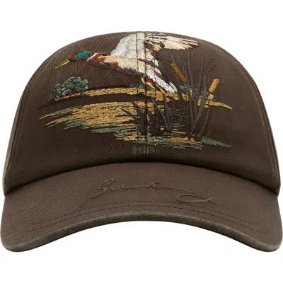 Burberry Duck Gabardine Baseball Cap In Juniper