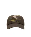 Burberry Brown Duck Gabardine Baseball Cap In Black