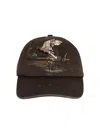 Burberry Duck Gabardine Baseball Cap Juniper In Brown