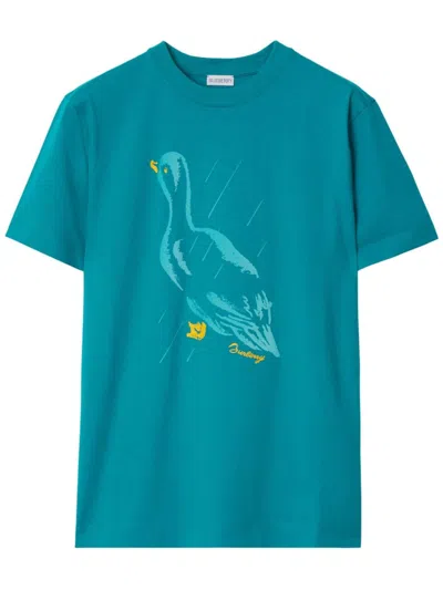 Burberry Duck-motif T-shirt In Kingfisher