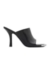 Burberry 80mm Duck High Leather Mules In Black