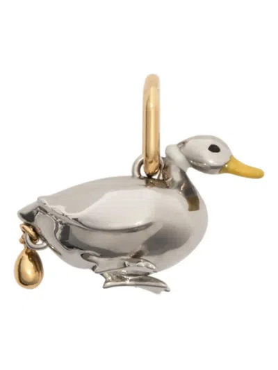 Burberry Duck Pendant In Metallic