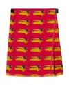 Burberry Duck Print Wool Kilt In Multicolor