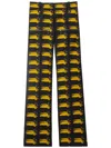 Burberry Wool Trousers Printed Pattern In Yellow