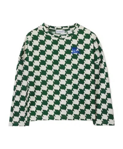 Burberry Duckstooth Cotton Top In Green