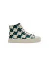Burberry Duckstooth Gabardine Sneakers In Green