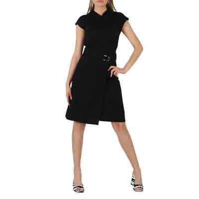 Pre-owned Burberry Dulsie D-ring Bonded Jersey Dress In Black