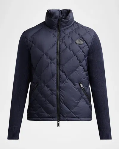 Burberry Dunsbury Nylon Puffer Jacket In Blue