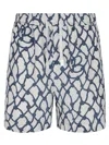 Burberry Dynamic Patterned Silk Shorts In Multi