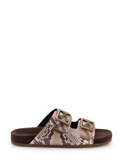 BURBERRY BURBERRY DYNAMIC URCHIN SANDALS WITH DOUBLE BUCKLES
