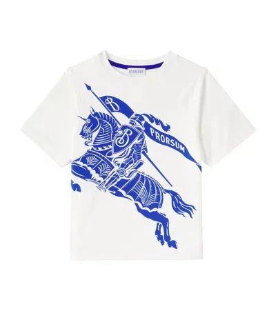 Burberry Kids' Ebs Printed Cotton T-shirt In Salt