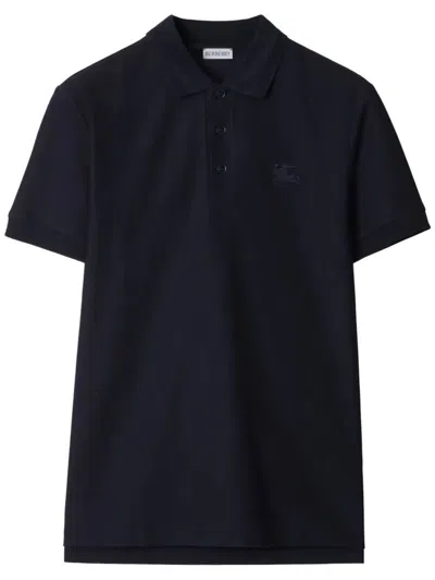 Burberry Eddie Cotton Pique Polo Shirt Clothing In Blue
