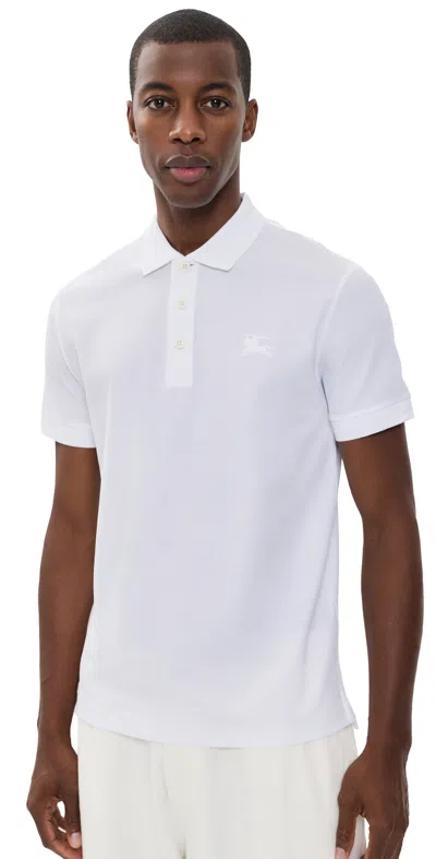 Burberry Eddie Cotton Polo Shirt White